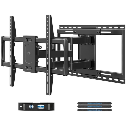 Sliding TV Wall Mount for 42-86" TVs, Full Motion Articulating Dual Arms, Easy TV Centering, Max VESA 600x400mm, 132 lbs