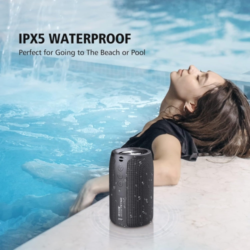 Portable Bluetooth speaker, wireless speaker, S32 small outdoor speaker, waterproof IPX5, stereo pairing/bass/USB/MIC/TF card/AUX