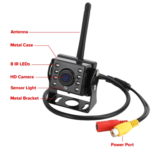 WiFi Wireless Car Truck RV Trailer Rear View Backup Camera CCTV For iOS Android