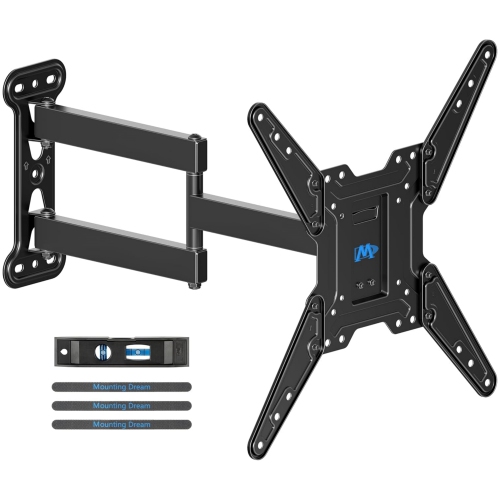 TV Wall Mount Bracket for Most of 26-55 Inch TV, 19 Inch Long Arm TV Mount with Full Motion Swivel Articulating Arm up to VESA 400x400mm and 60 lbs