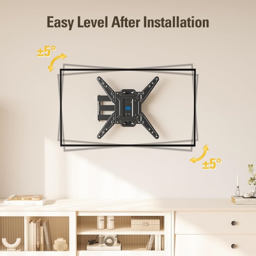 TV Wall Mount Bracket for Most of 26-55 Inch TV, 19 Inch Long Arm TV Mount with Full Motion Swivel Articulating Arm up to VESA 400x400mm and 60 lbs