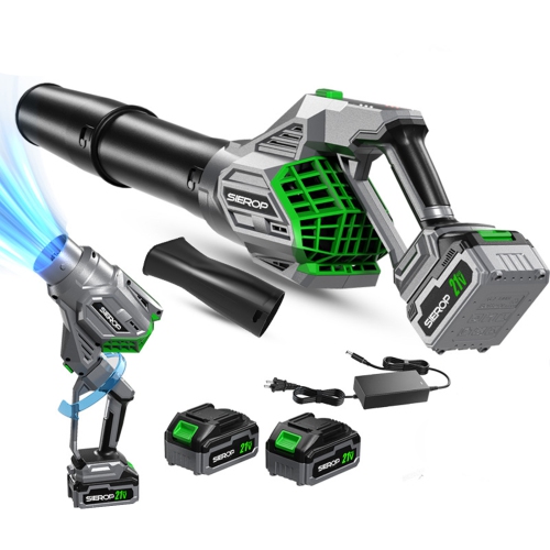 Cordless Leaf Blower, High-Powered Rechargeable Turbine Leaf Blower and School Blower for Lawn, Yard, Leaves, Dust, Snow Care