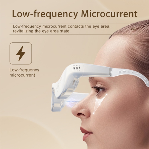 Under Eye Red Light Therapy Glasses, Eye Massager Devices for Relieve Eye Bag, Reducing Dark Circles and Puffiness, Smoothing Fine Lines with