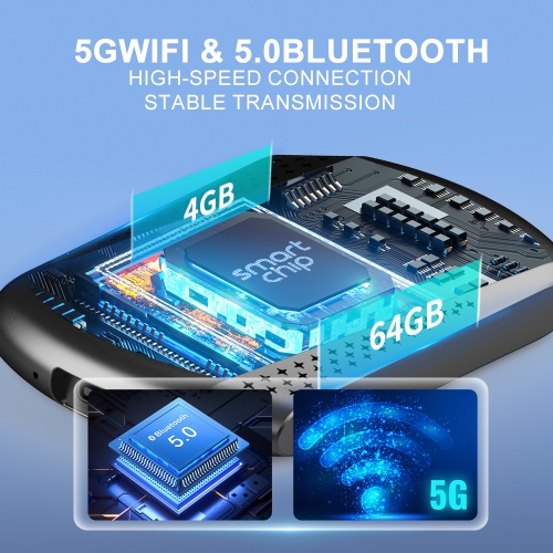 4+64&nbsp;Go CarPlay Boîte adaptative Android, commande d'écran de voiture d'origine + assistant vocal, pas besoin de désassembler et de brancher,