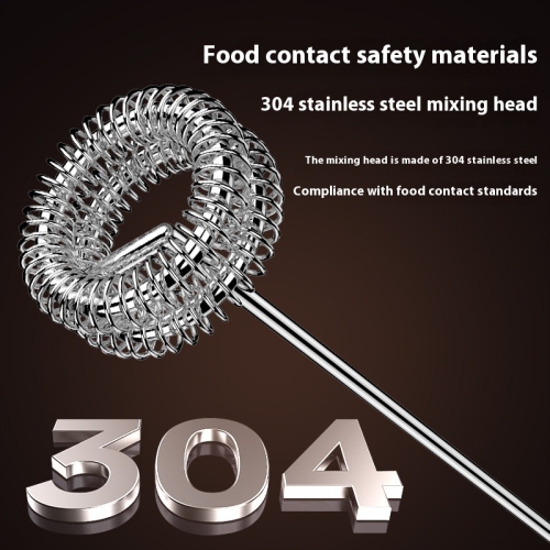 Café lait poudre agitateur tasse électrique à main batteur à oeufs mini mélangeur moussant à la crème en acier inoxydable noir