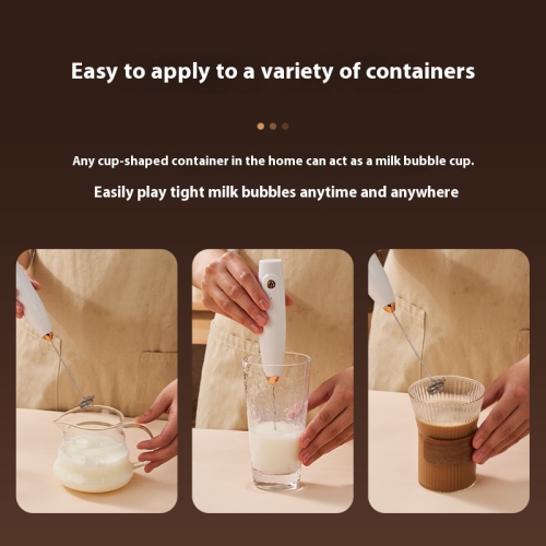 Café lait poudre agitateur tasse électrique à main batteur à oeufs mini mélangeur moussant à la crème en acier inoxydable noir