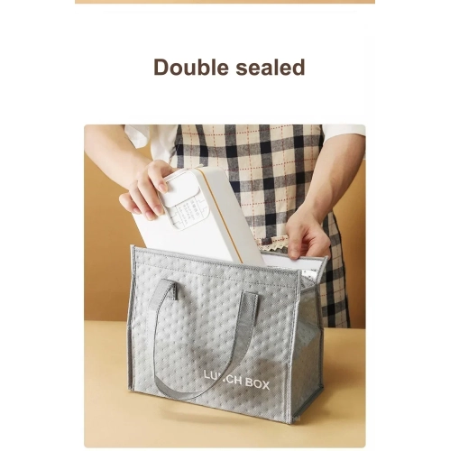 Boîte à lunch isotherme électrique grande capacité rechargeable, 304 doublure, idéale pour les travailleurs de bureau pour chauffer les aliments et