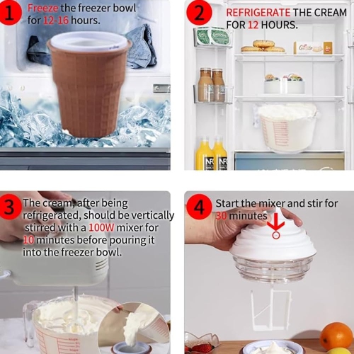 Sorbetière pour enfants Mini-sorbetière pour enfants à faire soi-même de Home Electric Machine à boissons frappées pour enfants, amis et famille