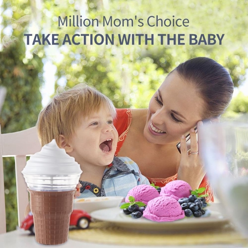 Sorbetière pour enfants Mini-sorbetière pour enfants à faire soi-même de Home Electric Machine à boissons frappées pour enfants, amis et famille