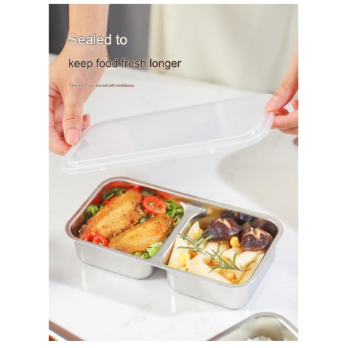 300W Multifunctional Electric Lunch Box - Stainless Steel Self-Heating Food Warmer, Leak-Proof, Fast Heating, Perfect for Office/Travel - Green