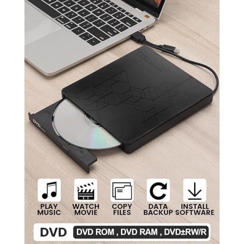 Multifunctional Blu-ray DVD Burner 5-in-1 Card External Blu-ray Drive Laptop Blu-ray Disc Burner - bt668 + Storage Bag