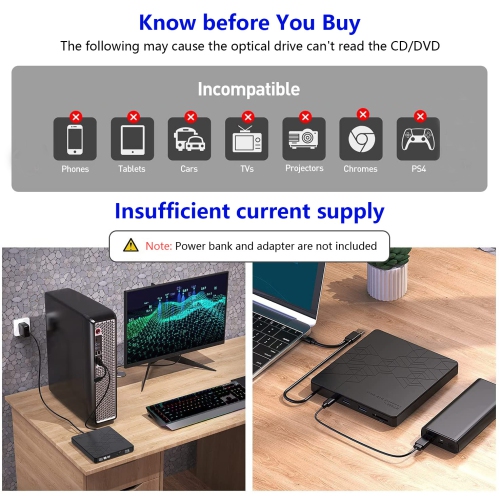 Multifunctional Blu-ray DVD Burner 5-in-1 Card External Blu-ray Drive Laptop Blu-ray Disc Burner - bt668 + Storage Bag