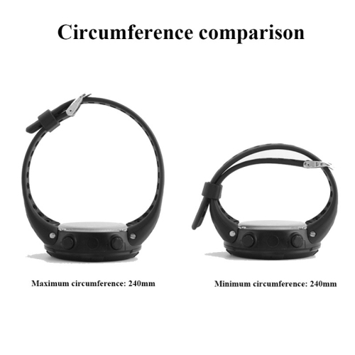 Multifunctional digital sports watch - dual time zone display, stopwatch, date, day of the week, student watch, large dial - black case with black