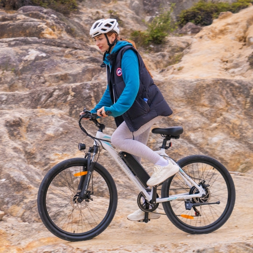 Vélo électrique tout-terrain 500&nbsp;W d'INVANTI – Vitesse maximale 37&nbsp;km/H, batterie amovible 468&nbsp;Wh, autonomie 72&nbsp;km, suspension