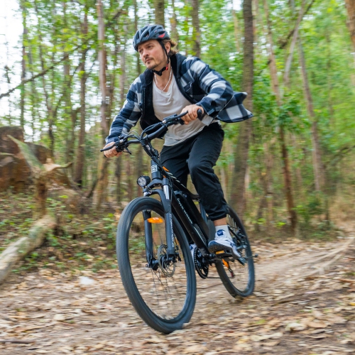 Vélo électrique tout-terrain 500&nbsp;W d'INVANTI – Vitesse maximale 37&nbsp;km/H, batterie amovible 468&nbsp;Wh, autonomie 72&nbsp;km, suspension