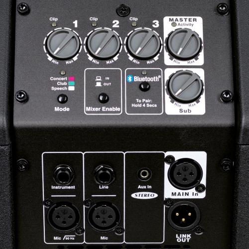 Système colonne YXL Yorkville Sound avec haut-parleur d'extrêmes graves de 10&nbsp;po