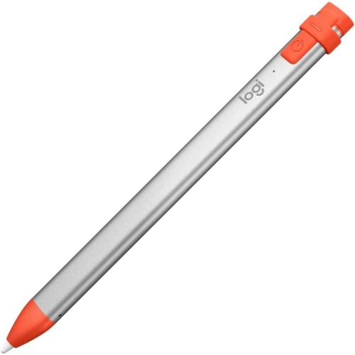 Logitech Crayon Digital Pencil for all iPads with Apple Pencil technology, anti-roll design, and dynamic smart tip - Gray (914-000031)