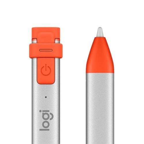 Logitech Crayon Digital Pencil for all iPads with Apple Pencil technology, anti-roll design, and dynamic smart tip - Gray (914-000031)