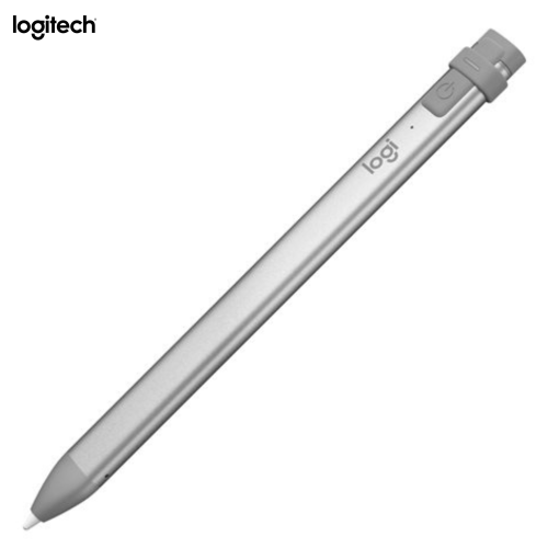 Logitech Crayon Digital Pencil for all iPads with Apple Pencil technology, anti-roll design, and dynamic smart tip - Gray (914-000031)