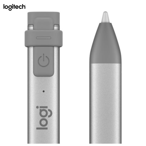 Logitech Crayon Digital Pencil for all iPads with Apple Pencil technology, anti-roll design, and dynamic smart tip - Gray (914-000031)