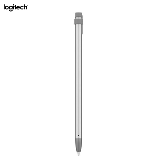 Logitech Crayon Digital Pencil for all iPads with Apple Pencil technology, anti-roll design, and dynamic smart tip - Gray (914-000031)