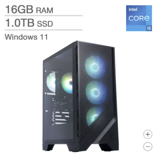 MSI Codex R2 Gaming Desktop, Intel Core i5-13400F - 16GB RAM, 1TB SSD, 6GB NVIDIA GeForce RTX 3050