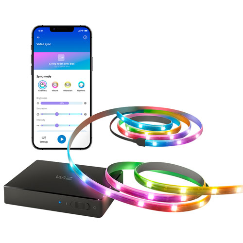 Boîtier de synchronisation et de rétroéclairage HDMI Sync Box de WiZ pour téléviseurs de 75 à 85 po