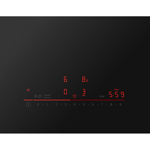 Surface de cuisson à induction de 28 po à 4 éléments de la série 500 de Bosch - Noir