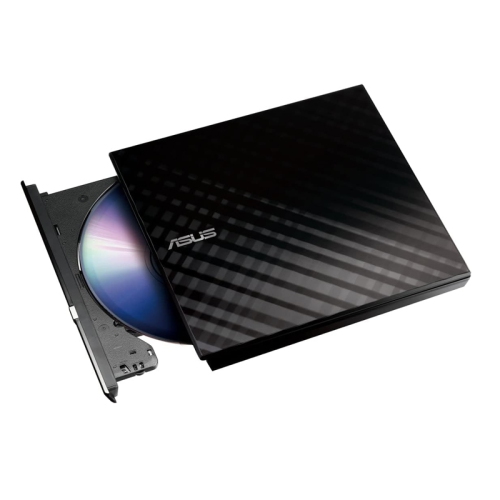 Asus SDRW-08D2S-U Portable 8X DVD burner with M-DISC support for lifetime data backup, compatible for Windows and Mac OS_Black