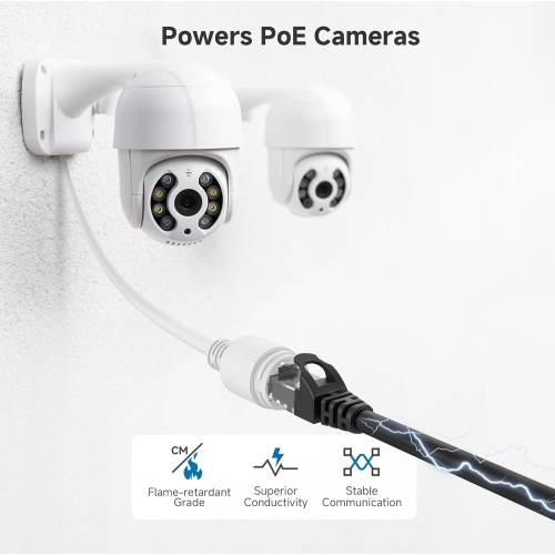 Cable Matters 10Gbps 5-Pack Snagless Short Cat 6 Ethernet Cable 1 ft in Black