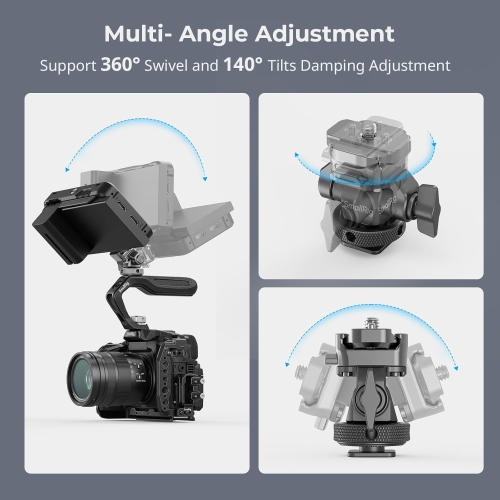 Support de moniteur à dégagement rapide HawkLock H21 de SmallRig avec porte-accessoires, support pivotant et inclinable pour moniteur avec 1/4" - 20