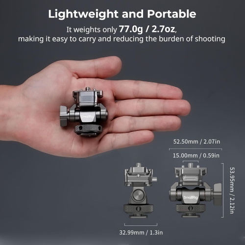 Support de moniteur à dégagement rapide HawkLock H21 de SmallRig avec porte-accessoires, support pivotant et inclinable pour moniteur avec 1/4" - 20