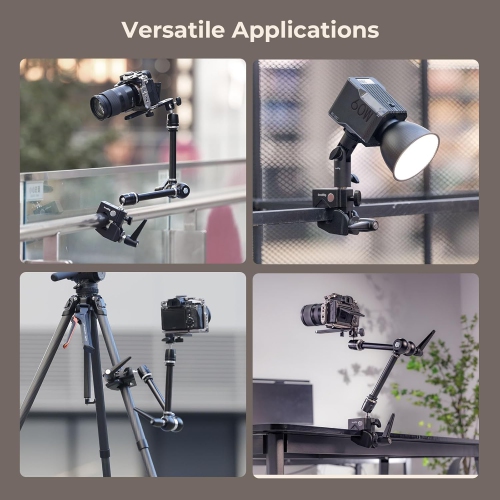 Support de caméra Friction Magic Arm de SmallRig avec super pince et plateforme de caméra, Studio Space Saver, support robuste pour lampes, appareils