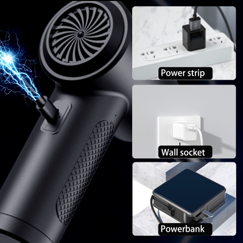 Compressed Air Duster 3 Speeds to 51000RPM Electric Air Duster Portable Blower with LED Light, 6000mAh Rechargeable Cordless Air Duster