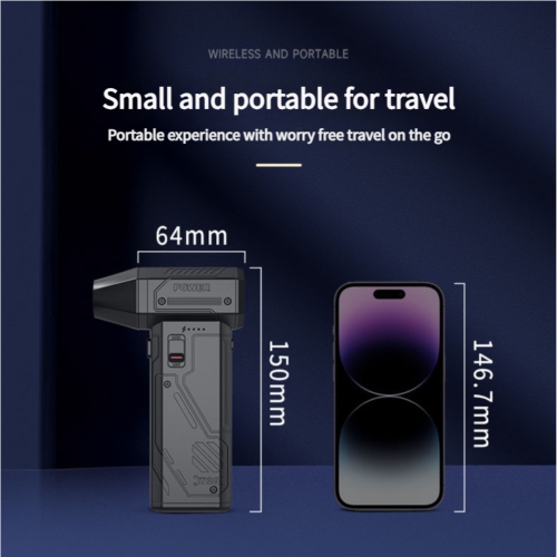 Violent high-speed turbine fan mini camping outdoor handheld fan high-power household powerful dust removal blower W20 fan turbine high-pressure mini