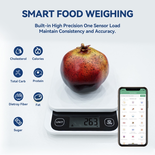 Portable high-precision kitchen scale household small Bluetooth food scale convenient kitchen scale