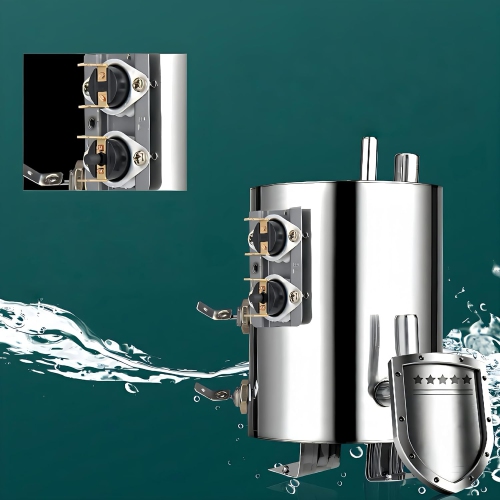 Distributeur d'eau chaude et de glaçons portatif - Léger, faible bruit, étanche, peu encombrant, intérieur en acier inoxydable - Bleu pâle US