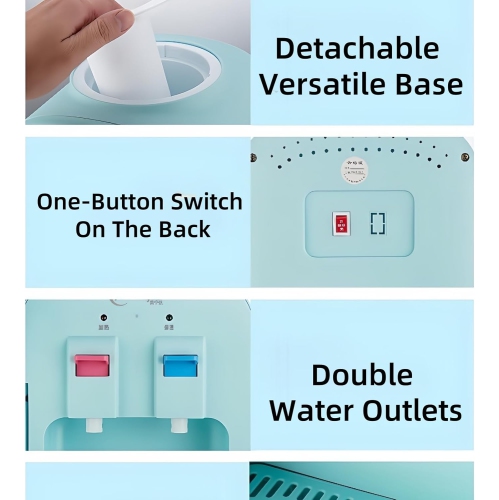 Distributeur d'eau chaude et chaude portatif - Léger, faible bruit, étanche, peu encombrant, intérieur en acier inoxydable - Rose US 110 V Warm