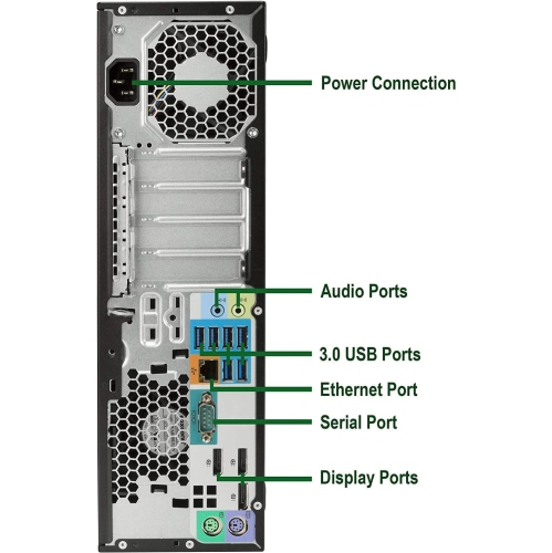 Remis à neuf - Ordinateur de bureau SFF Z240 de HP Core i5-7500 | Intel | 3,4 GHz RAM | 16 Go SSD PCIe | Windows 11 | Idéal pour le bureau,