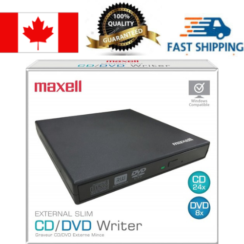 (USB2.0) Maxell 199695 External Slim 8X DVD Writer