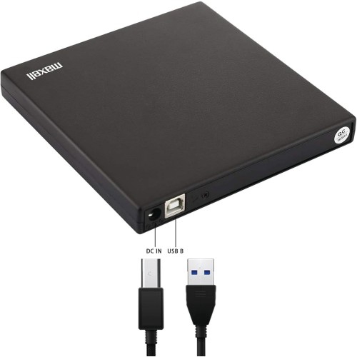 (USB2.0) Maxell 199695 External Slim 8X DVD Writer