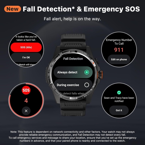 TicWatch Atlas Smartwatch for Men Android Wear OS Smart Watch Outdoor 90 Hrs Battery 110+ Workout Modes Heat Map Health Fitness Tracker 5ATM GPS -