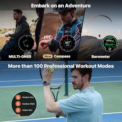 Ticwatch Pro 5 Android Smartwatch for Men Snapdragon W5+ Gen 1 Wear OS Smart Watch 80 Hrs Long Battery Life Health Fitness Tracking 5ATM Water