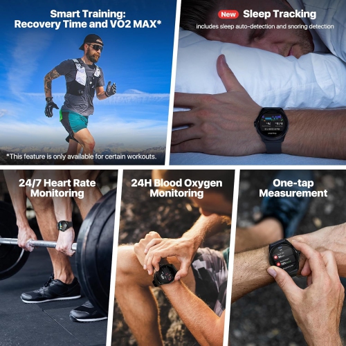 TicWatch Pro 5 Enduro 1.43" Wear OS Smartwatch for Men – 90Hrs Battery, 110+ Workout Modes, GPS, 5ATM – Android Compatible Only – Obsidian –