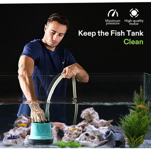 VIVOSUN 850GPH 60W Submersible Pump for Fish Tank, Pond, Aquarium, Hydroponic Systems with 5ft Power Cord and 4 Nozzles Blue