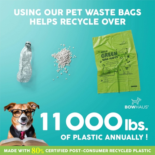 CAPHAUS 9” x 13” Extra Thick Dog Poop Bags with Dispenser, Easy Open Pet Poop Bag Refill Rolls, 1005 Counts