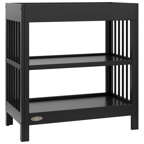 Table à langer à 2 tablettes Teddi de Graco avec coussin à langer - Noir