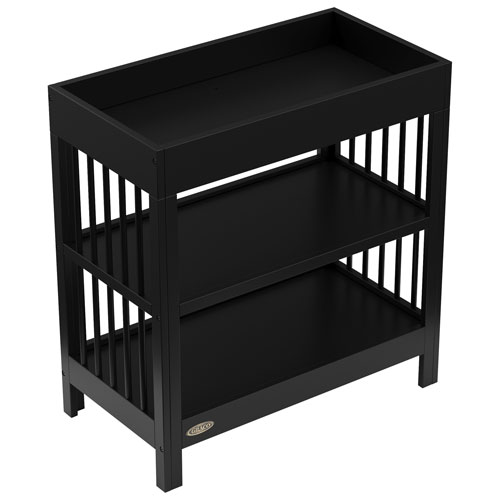 Table à langer à 2 tablettes Teddi de Graco avec coussin à langer - Noir