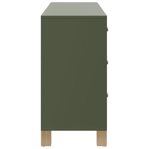 Commode à 6 tiroirs pour enfants California de Storkcraft - Olive avec bois flotté