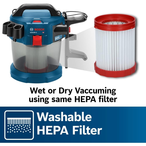 BOSCH GAS18V-3N 18V 1.6 gallon Vacuum Bare Tool , Blue
